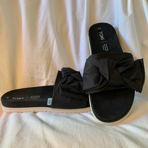 Toms black 'Paradise Slide Sandal' - Picture 2 of 7